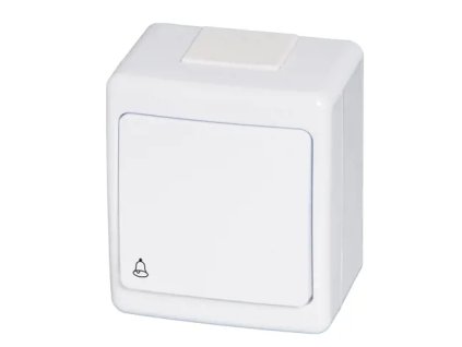 BETA Zvončekové tlačidlo na povrch biele IP44 D.3110WD PAWBOL