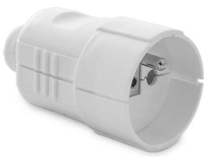 Spojovacia zásuvka PVC 16A/250V priama biela 8224
