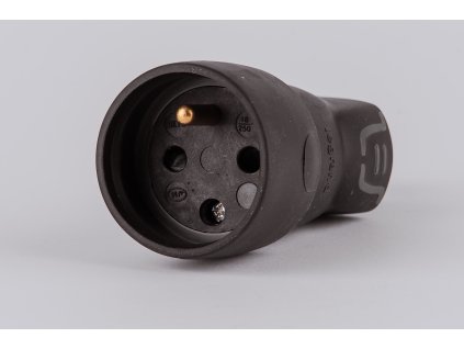 Priama zásuvka gumová spojovacia 16A 250V čierna IP44 050446 LEGRAND