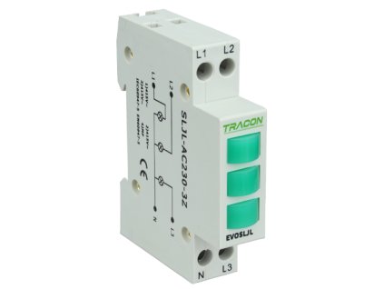 Modulárna kontrolka LED 230V AC 3xzelená SLJL-AC230-3Z