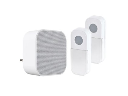 Bezdrôtový zvonček do zásuvky biely dosah 180m 1L74DT SOLIGHT