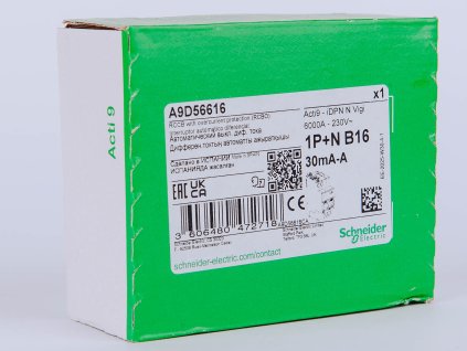 Kombinovaný prúdový chránič s ističom iDPN 1+N 16A 30mA 6kA A A9D56616 SCHNEIDER