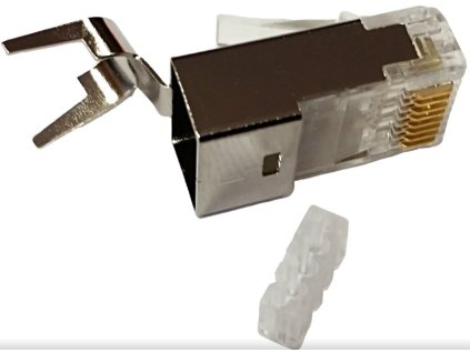Konektor RJ45 8pin dátový 8P8C cat.6a/7 STP tienený