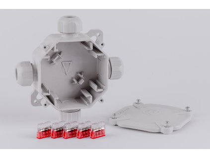 ACEDUR3 krabica sivá s wago spojkami 5P 6455-11 5.P/2 BS IP67 SEZ DK