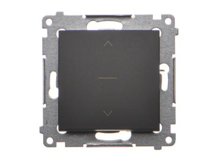 Žalúziový spínač 1-0-2 Simon54 PREMIUM/NATURE BS čierny DZW1K.01/49