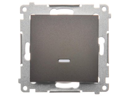 Vypínač č.1 16A Simon54 PREMIUM/NATURE SS hnedý DW1A.01/46