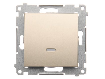 Vypínač č.1 16A Simon54 PREMIUM/NATURE SS zlatý DW1A.01/44