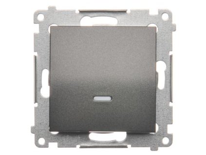 Vypínač č.1S Simon54 PREMIUM/NATURE BS so signalizáciou zopnutia antracit DW1ZL.01/48