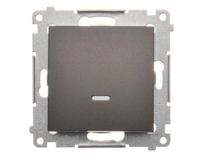 Vypínač č.1S Simon54 PREMIUM/NATURE BS so signalizáciou zopnutia hnedý DW1ZL.01/46