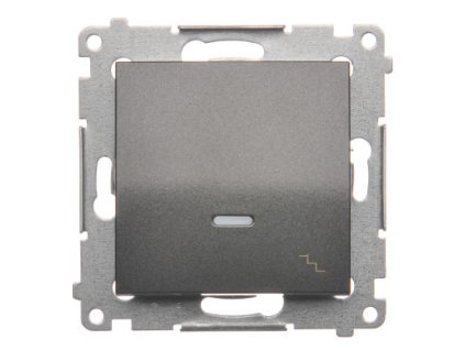 Vypínač č.6 16A podsvietený Simon54 PREMIUM/NATURE SS piktogram antracit DW6AL.01/48