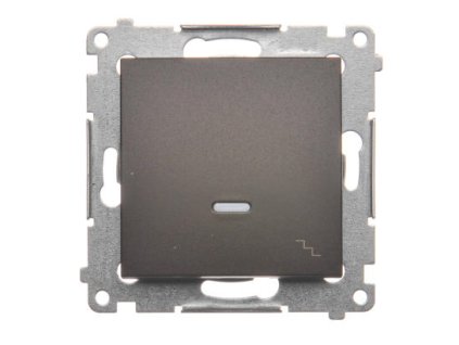 Vypínač č.6 16A podsvietený Simon54 PREMIUM/NATURE SS piktogram hnedý DW6AL.01/46