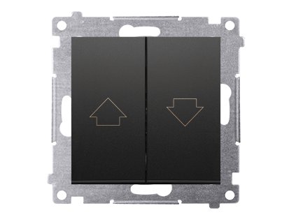 Žalúziové tlačidlo 1/0+1/0 Simon54 PREMIUM/NATURE BS čierne DZP1.01/49