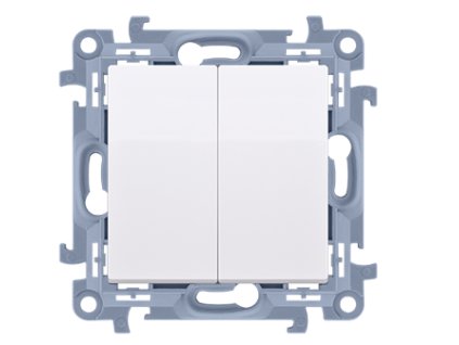 Vypínač č.5B KONTAKT SIMON 10 SS podsvietený bez piktogramu biely CW6/2L.01/X/11