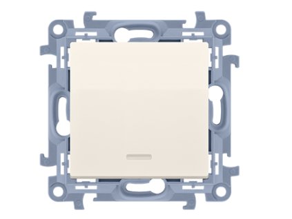 Vypínač č.6 KONTAKT SIMON 10 SS podsvietený bez piktogramu béžový CW6L.01/X/41