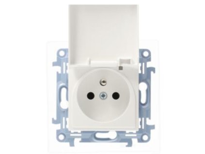 1-zásuvka bez rámčeka bez cloniek KONTAKT SIMON 10 BS IP44 biela CGZ1BC.01/11