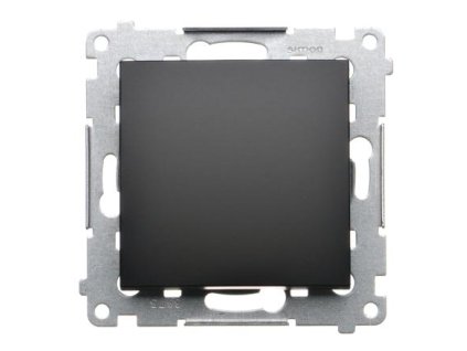 Vypínač č.7 Simon54 PREMIUM/NATURE BS bez piktogramu čierny DW7.01/X/49