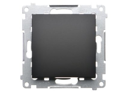 Vypínač č.6 16A Simon54 PREMIUM/NATURE SS bez piktogramu čierny DW6A.01/X/49