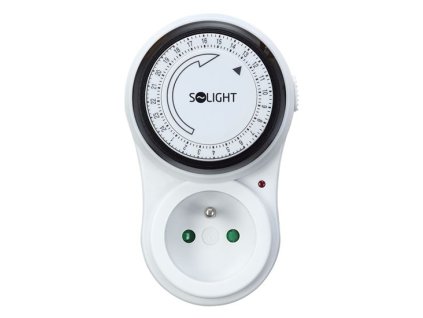 Denný 24 hodinový časový spínač mechanický DT07 SOLIGHT
