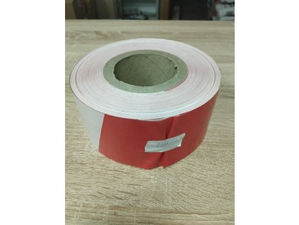 Výstražná fólia červeno/biela šírka 75mm - 200 metrov