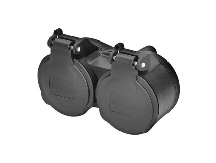 2-zásuvka spojovacia s krytkami 16A/250V IP44 P69 SOLIGHT