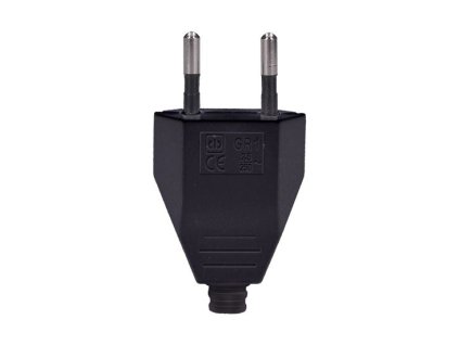 Vidlica plochá priama 2,5A/230V čierna IP20 P60B SOLIGHT