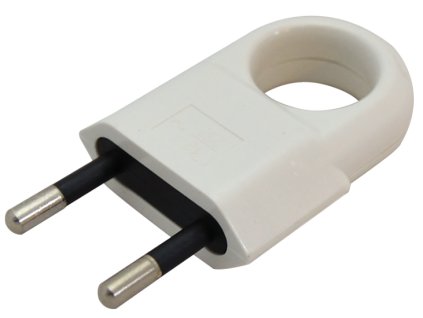 Vidlica plochá priama 10A/230V biela IP20 TCSDLH