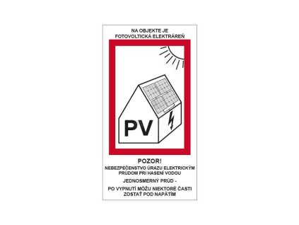 Tabuľka "Fotovoltaika" 105x195mm