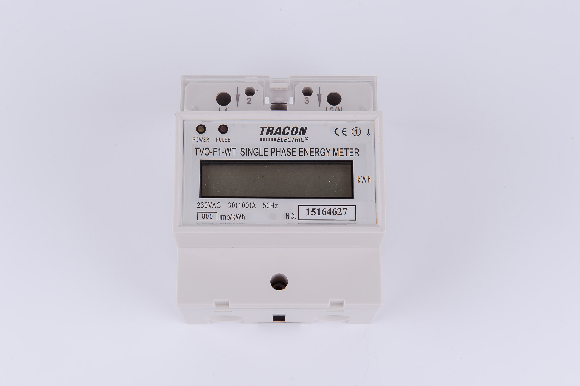 1-fázový digitálny elektromer 100A TVO-F1-WT