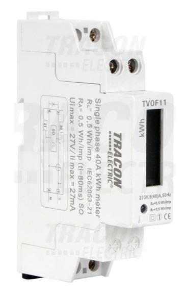 1-fázový digitálny elektromer 40A TVOF11