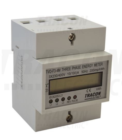 3-fázový digitálny elektromer 100A TVO-F3-4M