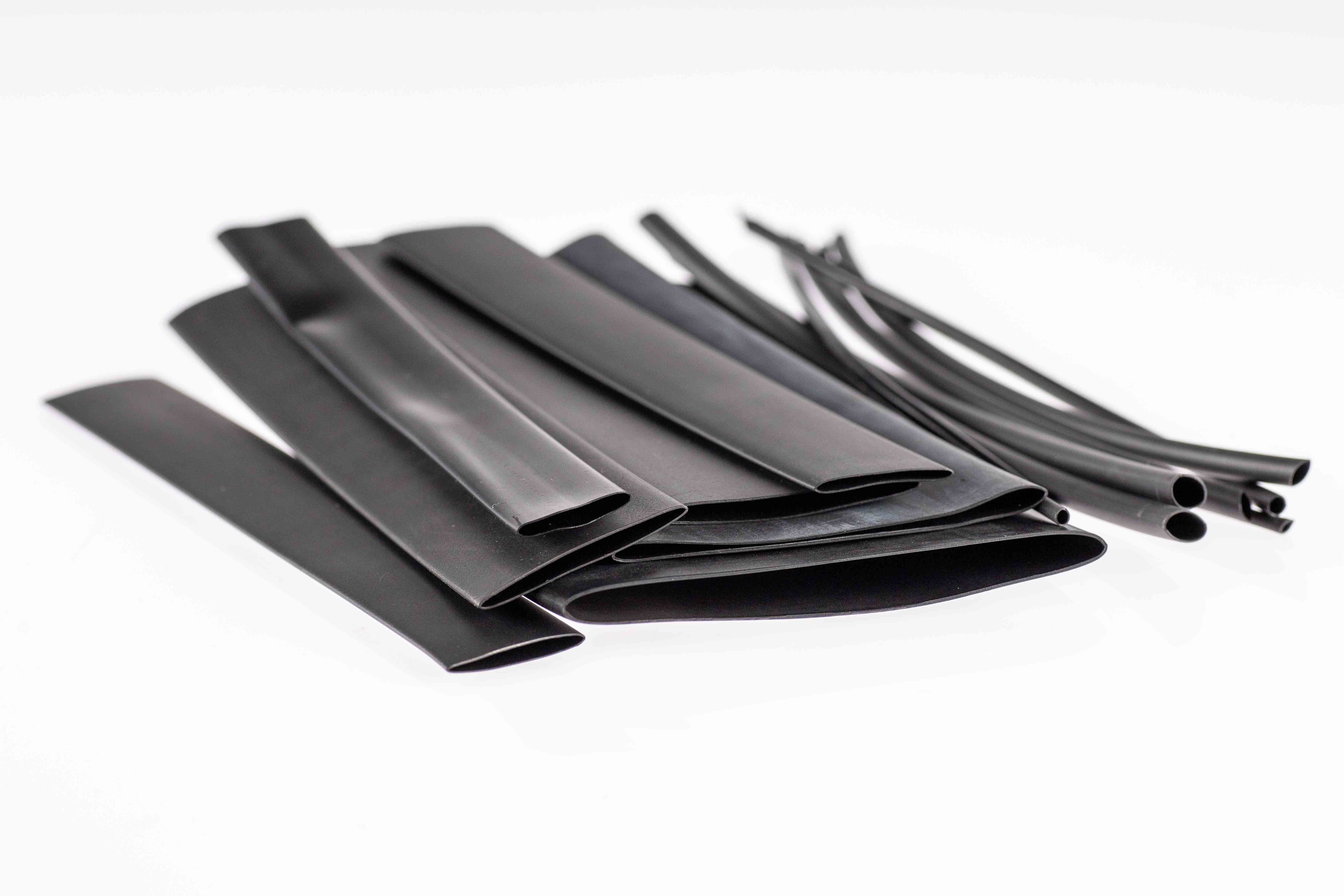 Zmršťovacia sada bužírok 15ks 150mm čierne ZSBB-SET