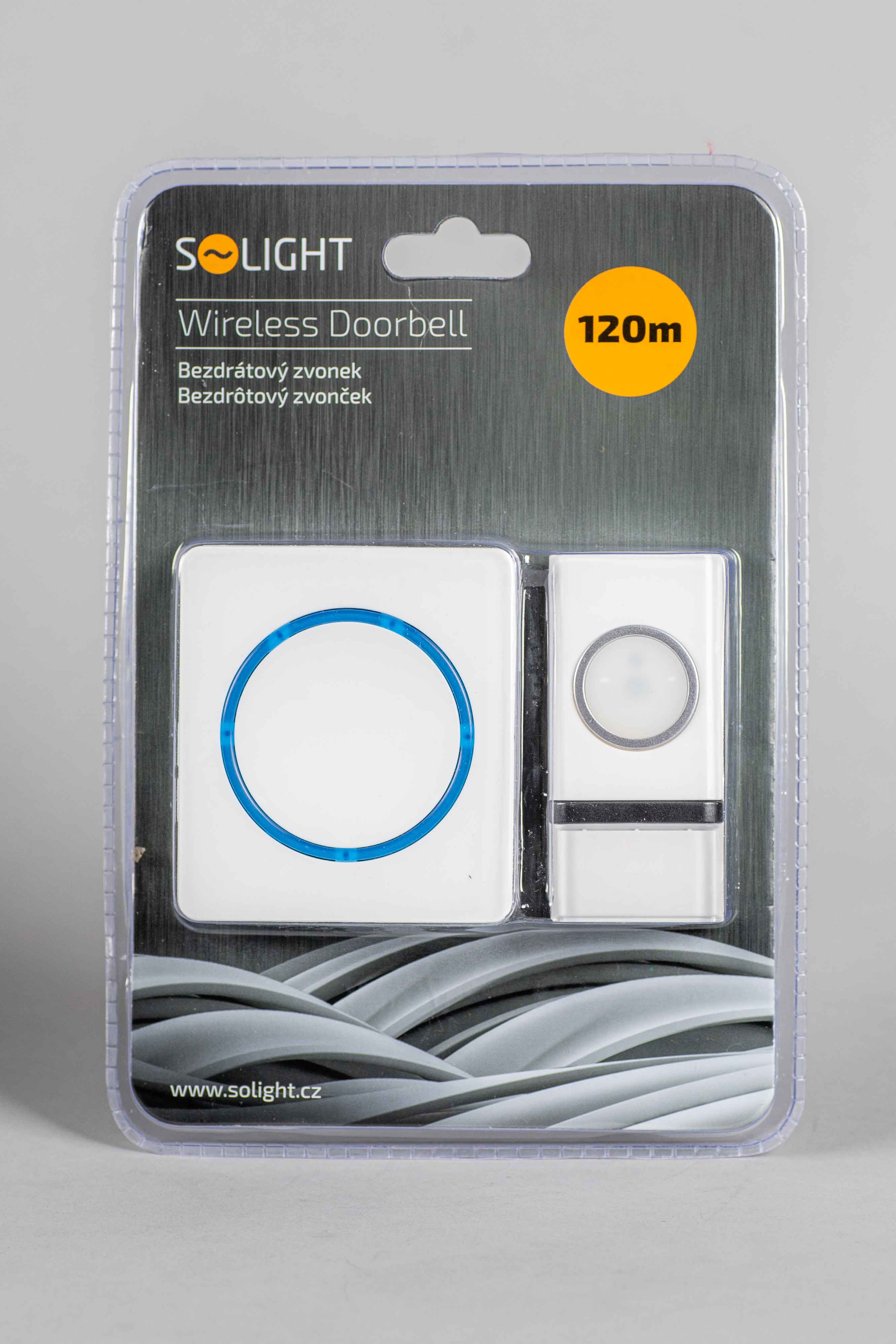 Bezdrôtový zvonček biely dosah 120m 1L20 SOLIGHT