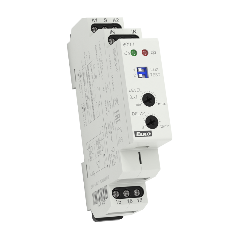Súmrakový spínač s externým čidlom 230V SOU-1/230 ELKO