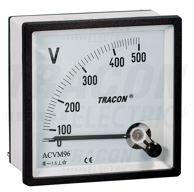 Tracon Analógový voltmeter pre striedavé napätie 72x72mm 0-30V ACVM72-30