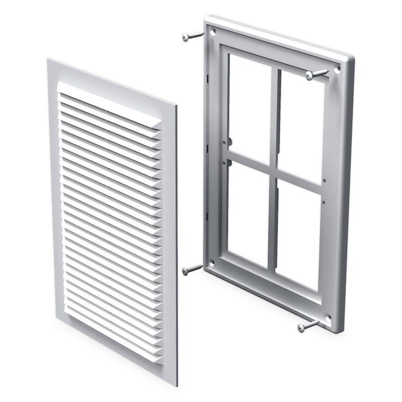 Vents Štvorcová plastová mriežka so sieťkou 182x251 mm MV125S