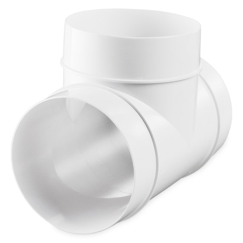 Kruhové plastové T-koleno 90° ø125mm 232
