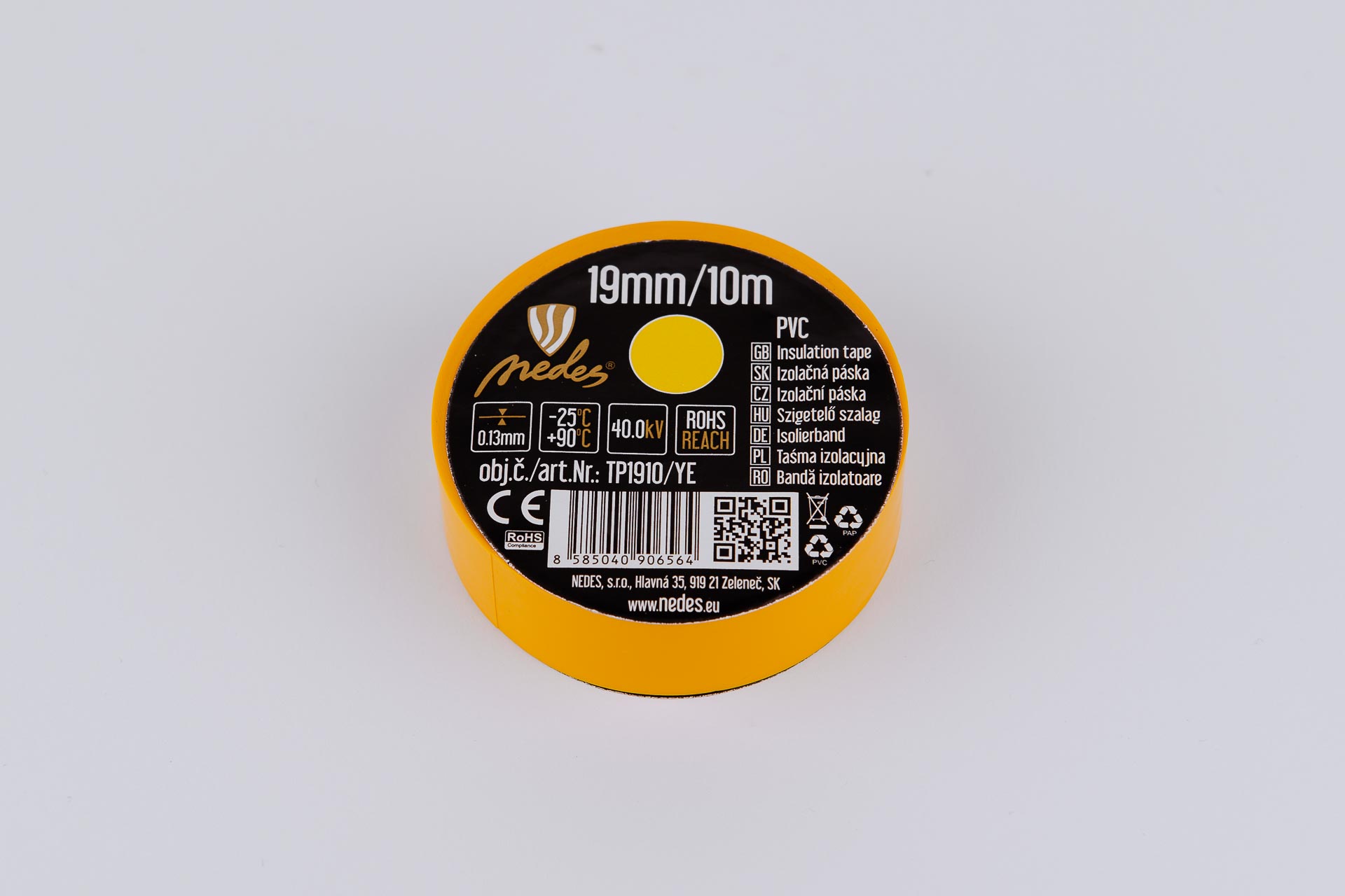 Izolačná páska žltá 10mx19mm TP1910YE