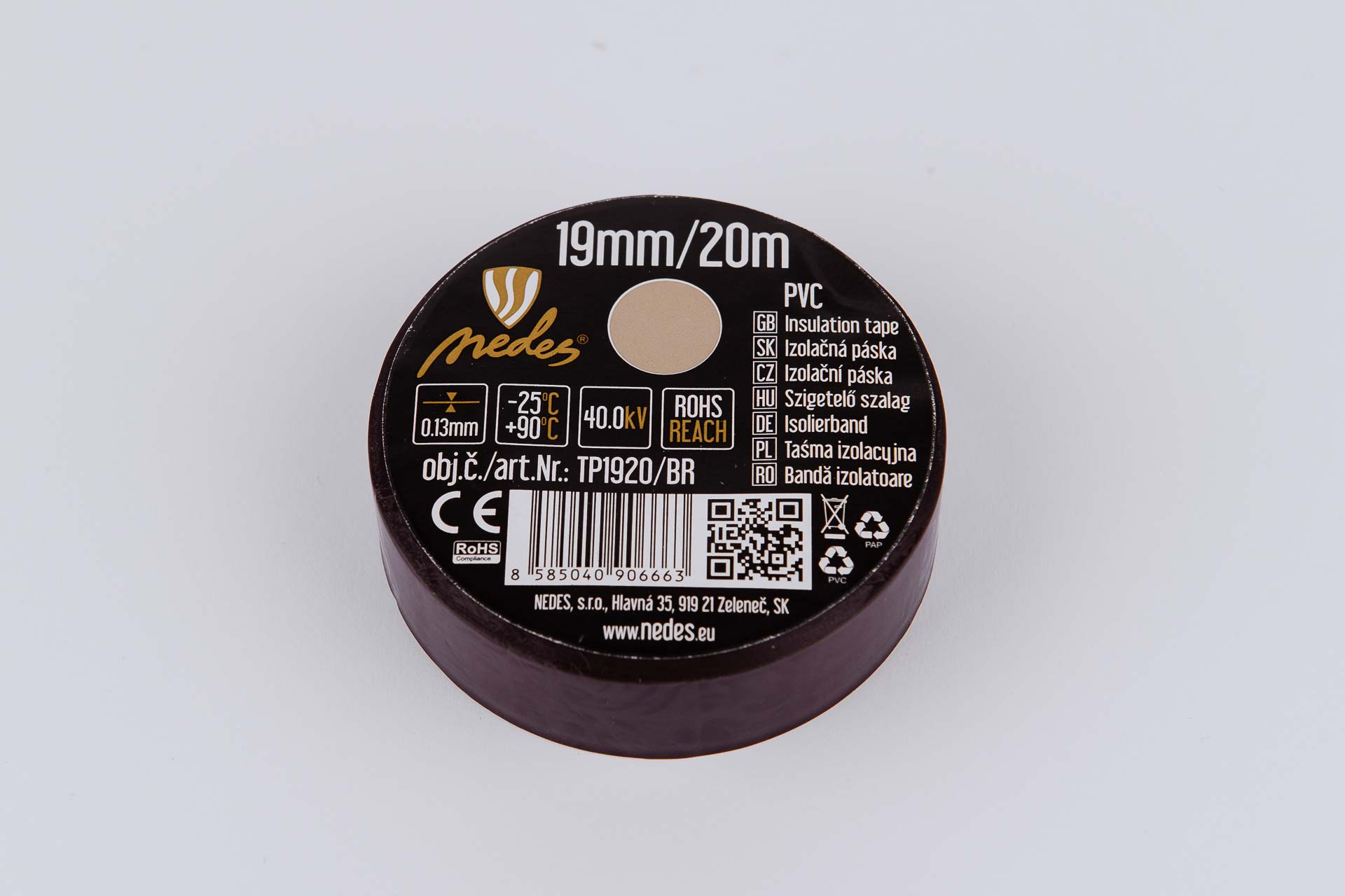 Izolačná páska hnedá 20m x 19mm TP1920BR