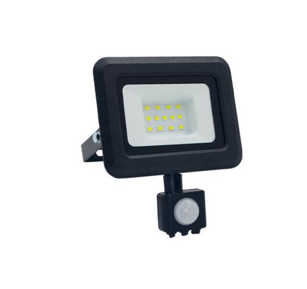 Reflektor so senzorom LED 10W 4000K 800lm IP44 čierny LF0021S