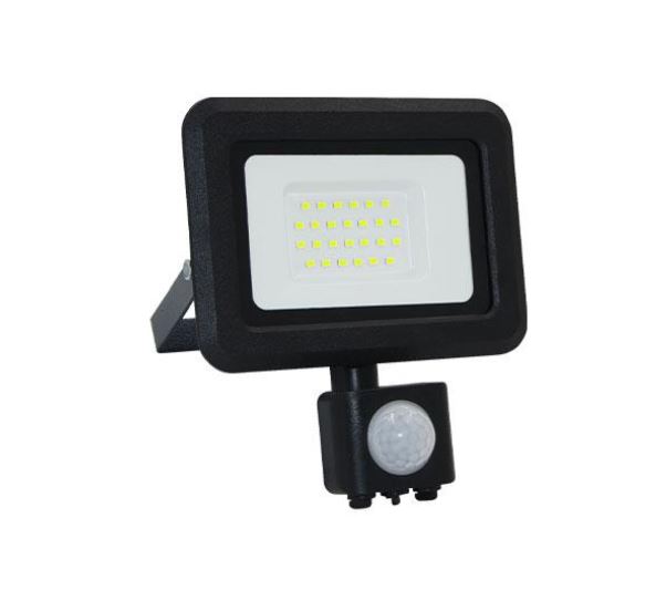 Reflektor so senzorom LED 20W 4000K 1600lm IP44 čierny LF0022S