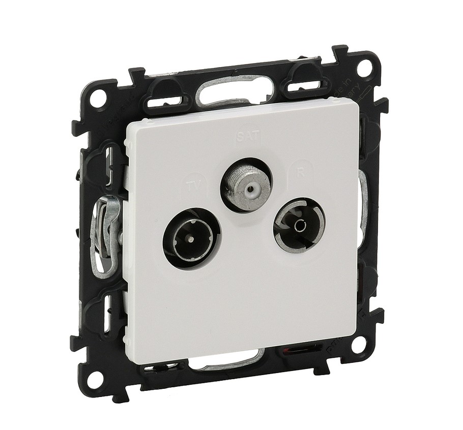Zásuvka TV+R+SAT hviezda VALENA LIFE 1,5dB biela 753252