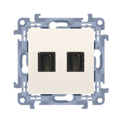 HDMI 2-zásuvka KONTAKT SIMON 10 béžová CGHDMI2.01/41