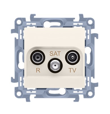 Zásuvka TV-R-SAT KONTAKT SIMON 10 SS priebežná 10dB béžová CASP.01/41