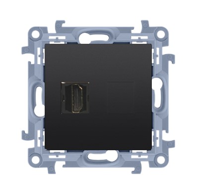 HDMI 1-zásuvka KONTAKT SIMON 10 čierna CGHDMI.01/49