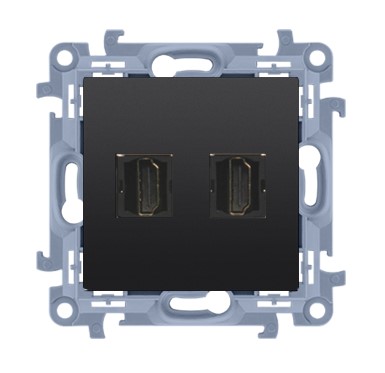 HDMI 2-zásuvka KONTAKT SIMON 10 čierna CGHDMI2.01/49