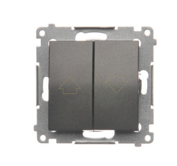 Žalúziové tlačidlo 1/0+1/0 Simon54 PREMIUM/NATURE BS antracit DZP1.01/48