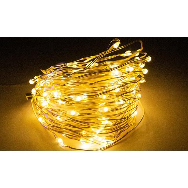 Solárna dekoratívna záhradná reťaz so súmrakovým senzorom 11,9m 100ks LED 1W 3000K IP44 PL3780