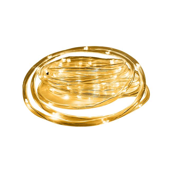 Solárny dekoratívny svietiaci had so súmrakovým senzorom 11,9m 100ks LED 1W 3000K IP44 PL5004