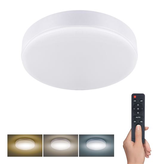 Solight LED osvětlení LECCE s dálkový ovladačem, 50W, 3000lm, 40cm, změna chromatičnosti, stmívatelné, bílá