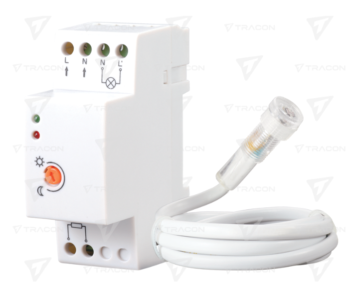 Súmrakový spínač s čidlom na DIN lištu 16A/230V 2-100lux IP20 ALK-BOX